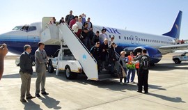 أطلقت شركة ينير أول رحلة لها إلى مطار مرسى علم الدولي Photo